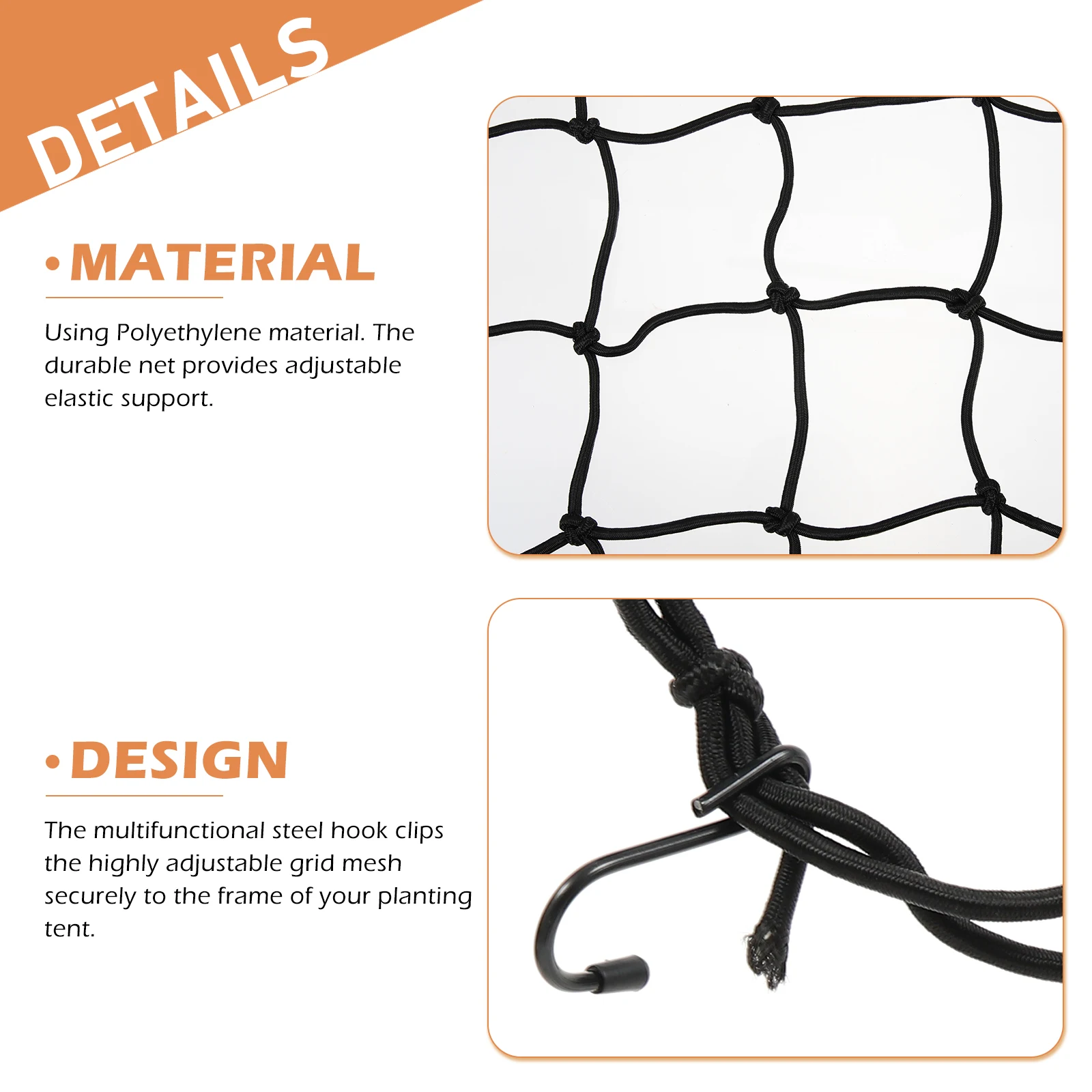 

Plant Branch Pressing Net Trellis Netting for Grow Tent Support Elastic Outdoor Garden Gardening Mesh Heavy Duty Thicker