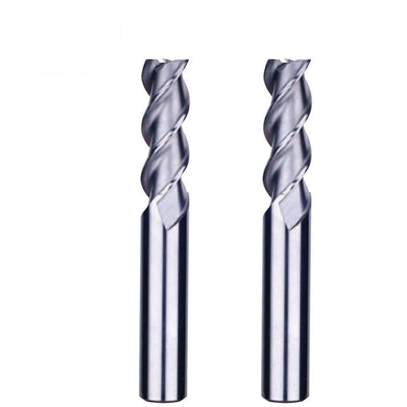 

45 degree tungsten steel keyway thread milling cutter numerical control cnc tool alloy 3 edge straight shank end mill