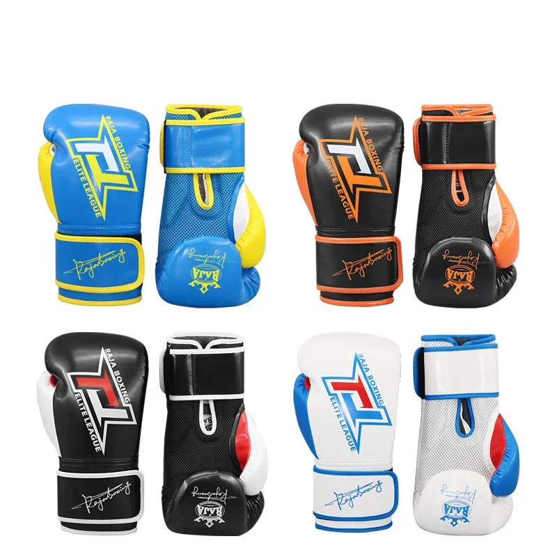 Raja Boxing Gloves Full Palm Breathable Profession MMA Muay Thai Sparring Punching Bag Mitts Training Equipment