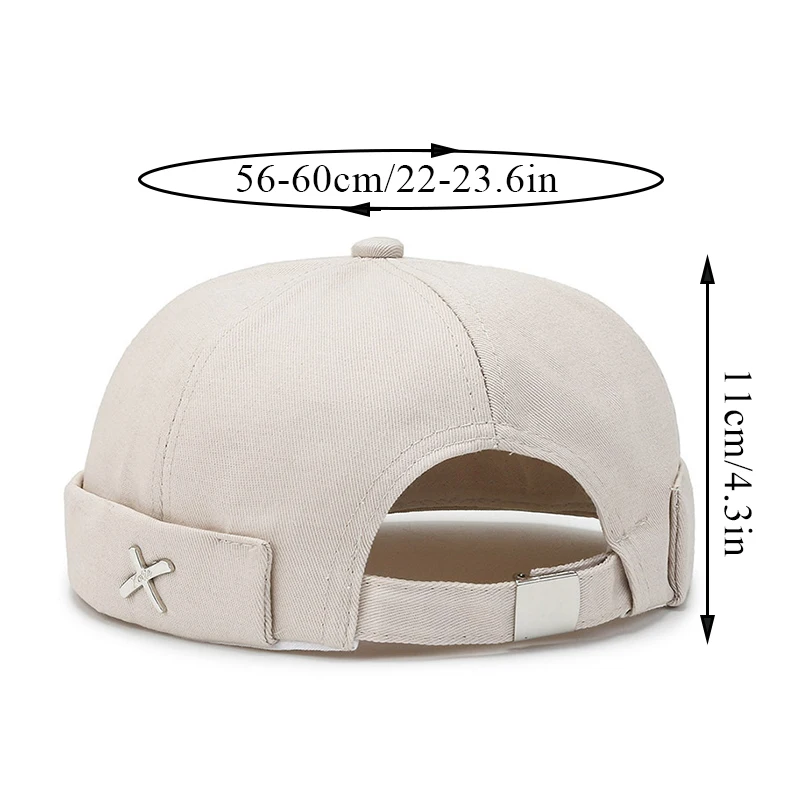 Fashion Brimless Skullies Cap Men Women New Retro Melon Skin Hat Hip Hop Cap Adjustable Street Docker Hats Men Beanies Caps Hot