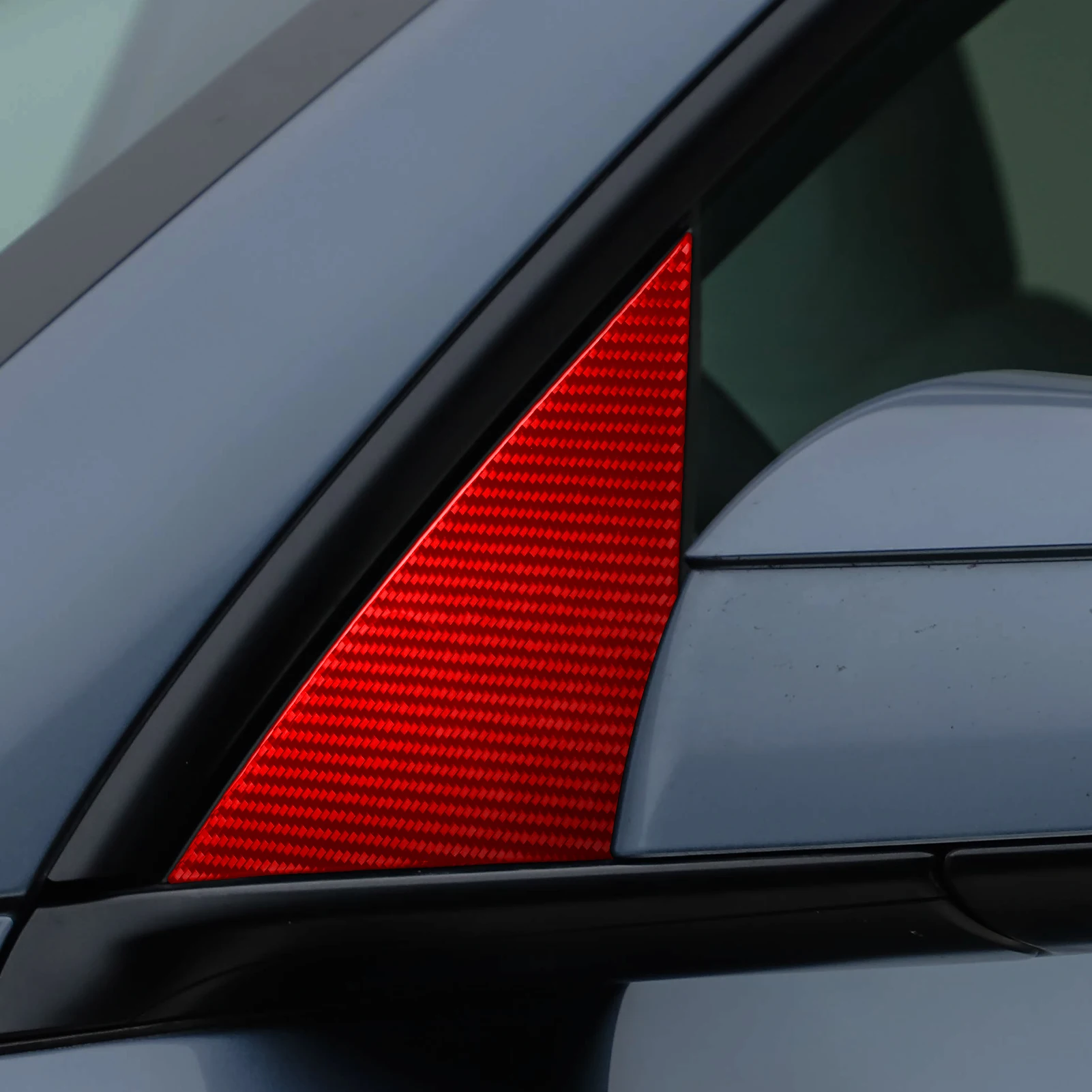 For Tesla Model Y 2025 2026 Carbon Fiber Outer A-pillar panel Automobile Interiors Decoration Accessorie Modification Sticker