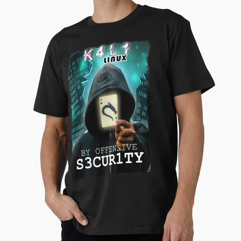 Funny Kali Linux Operating System Graphic T‑Shirt Casual Short Sleeve Tees Geek IT Developer Fan Gift Tops S-6XL