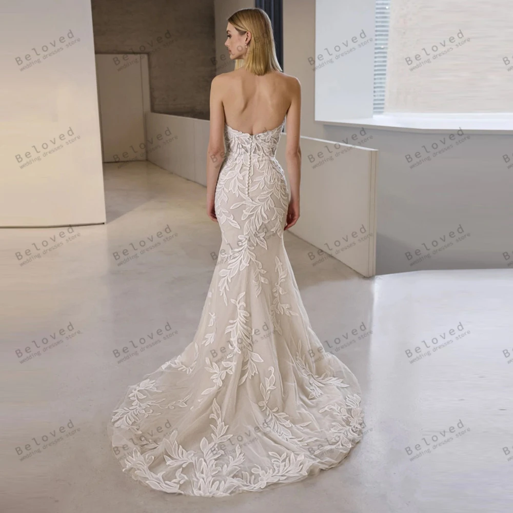 Exquisite Wedding Dresses Vintage Bridal Gowns Lace Appliques Sexy Strapless Backless Pretty Vestidos De Novia Customized 2026