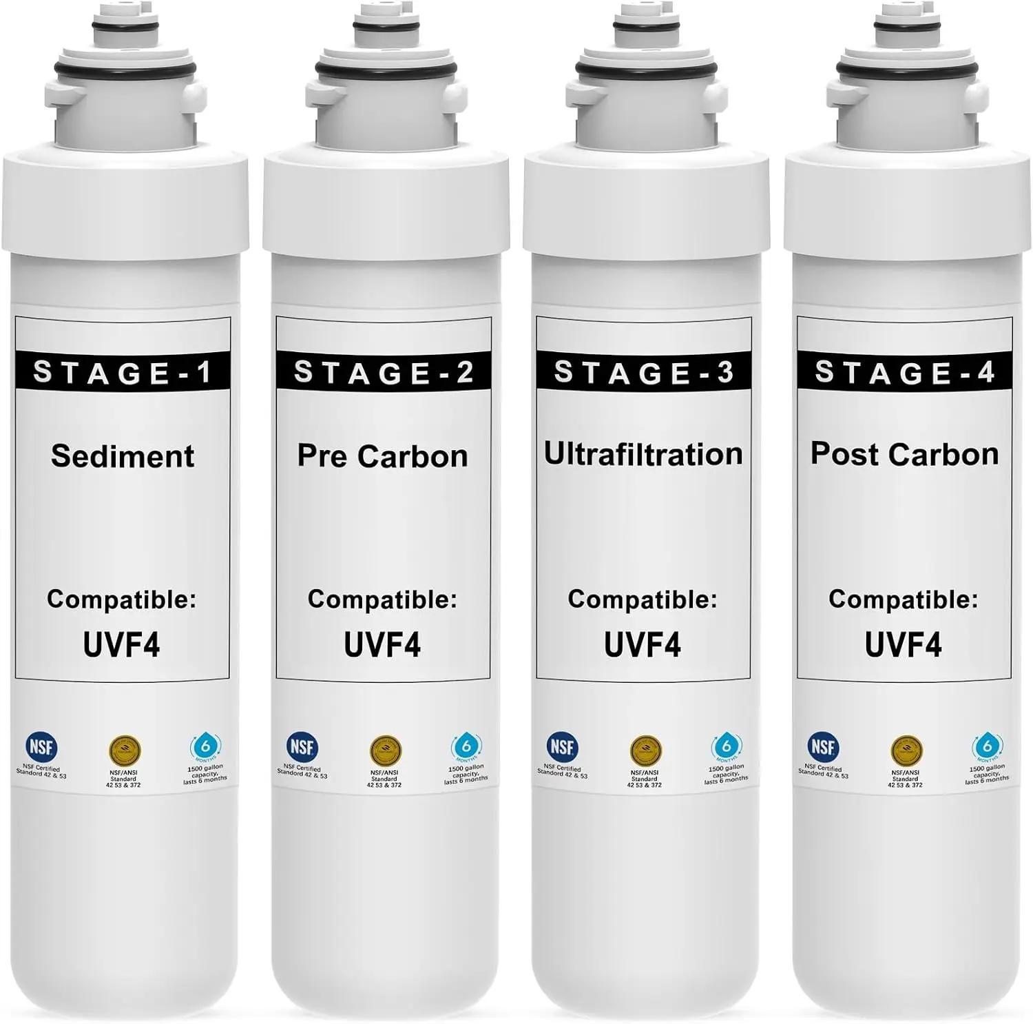 4 Stage Ultrafiltration Filter Replacement Kit Compatible with Brio UVF4 MIB400PKUF