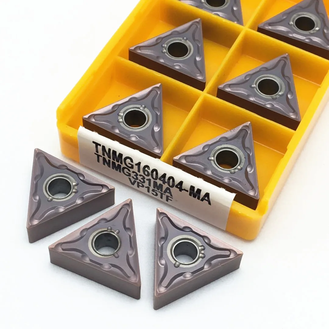 10PCS TNMG160408 MA TNMG160404 MA VP15TF UE6020 US735 Hard alloy blade CNC lathe tool external turning tool inserts