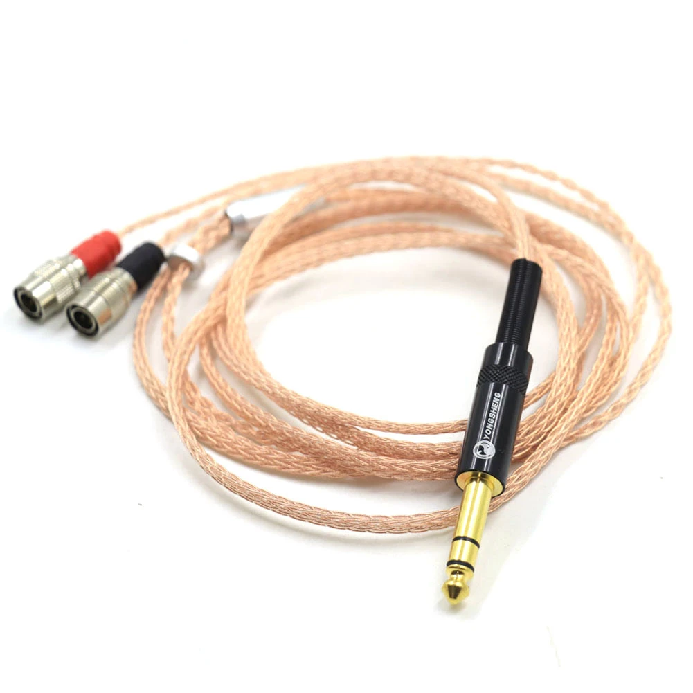 Cable de repuesto mejorado para auriculares de cobre puro de un solo cristal UPOCC de 16 núcleos para MrSpeakers Ether FlowAlphaDog Prime Aeon2