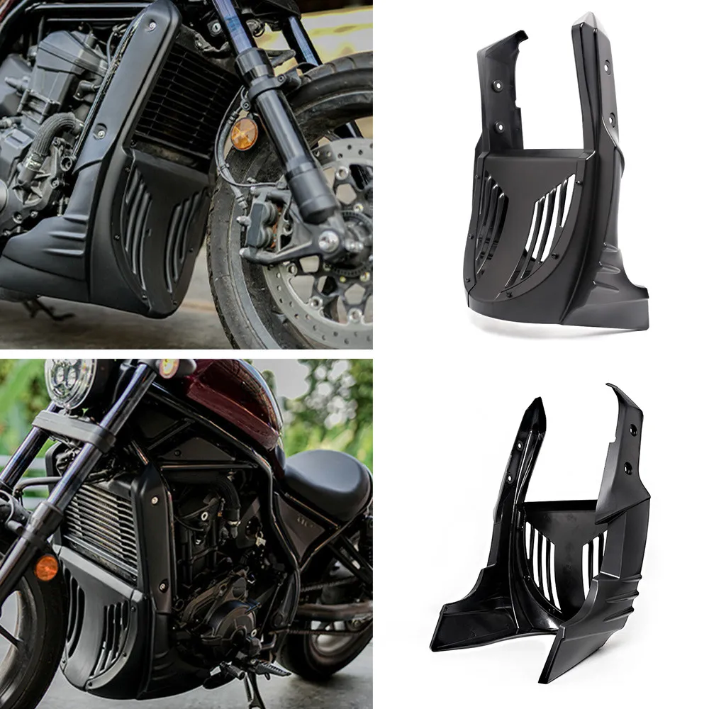 

New Motorcycle Front Lower Belly Pan Radiator Cover Chin Fairing Spoiler For Honda Rebel CMX 300 500 CMX300 CMX500 2017-2022