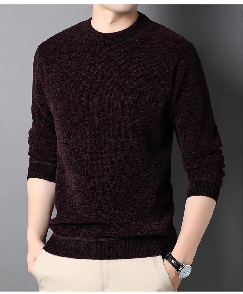 

2025 Fleece and Thick Minimalist Pure Color Half-high Neck Warm Sweater Top T-shirt Undershirt