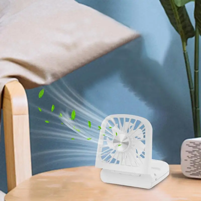 

Neck Fan For Women Small Desk Hand Held Fans Foldable Quiet Cooler Rechargeable Air Circulator With Mirror & Lanyard For Women