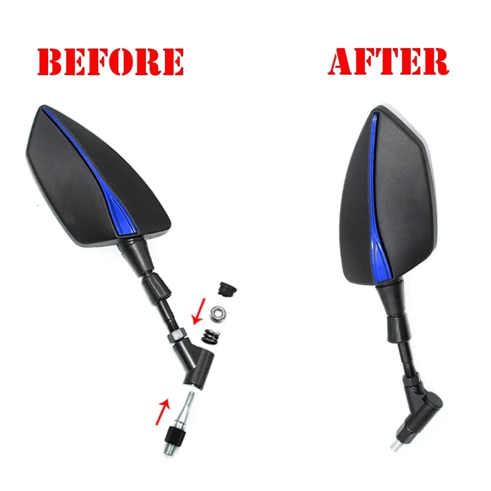 العالمي 10 مللي متر دراجة نارية الرؤية الخلفية اليسار واليمين مرايا الرؤية الخلفية الإسكان مرآة جانبية لسيارات BMW R1200GS R1200 GS R 1200 RT R1200RT