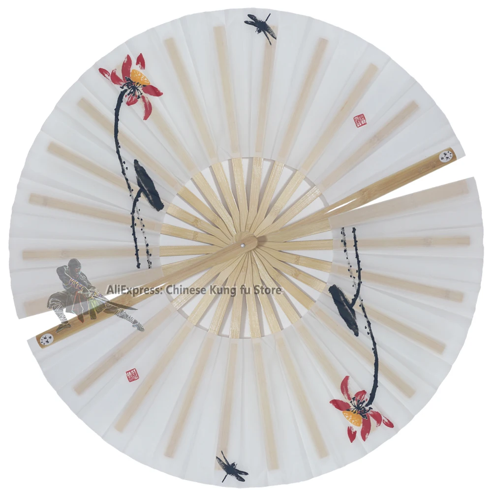 

High Quality Bamboo Chinese Tai Chi Fans Kung fu Martial arts Performance Fan Wushu Dancing Fans