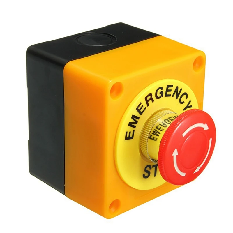 2PCS LAY37-11ZS Elevator Freight Elevator Emergency Stop Button Switch Box Emergency Stop STOP