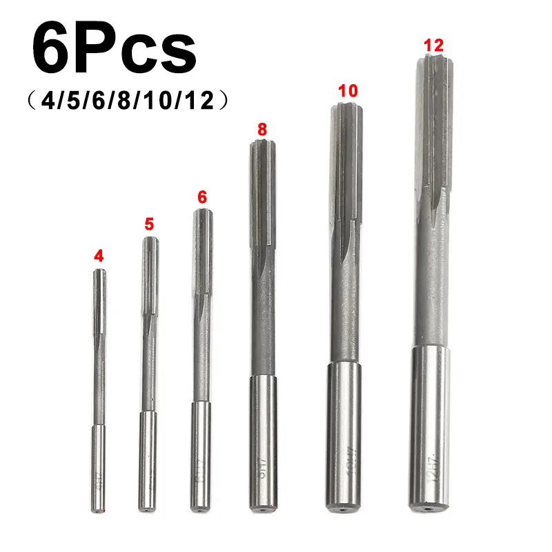 3–12 mm HSS-Maschinenreibahlen-Set, H7, gerader Schaft, Fräsen, Spannreibahle für Metall, Stahl, Aluminium – Detail 5