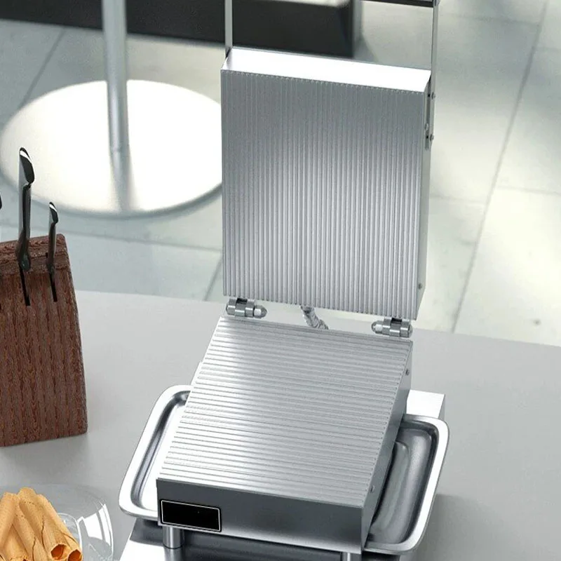 Dual Knob Control Commercial Electric Egg Roll Maker Non-Stick Plate Ice Cream Waffle Cone Crispy Baker