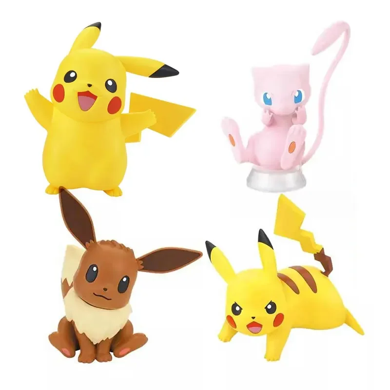 Bandai Pokemon Pikachu Mew Scorbunny Jigglypuff Bulbasaur Tepig Squirtle Sprigatito Alcremie Assembly Model New Genuine in Shelf