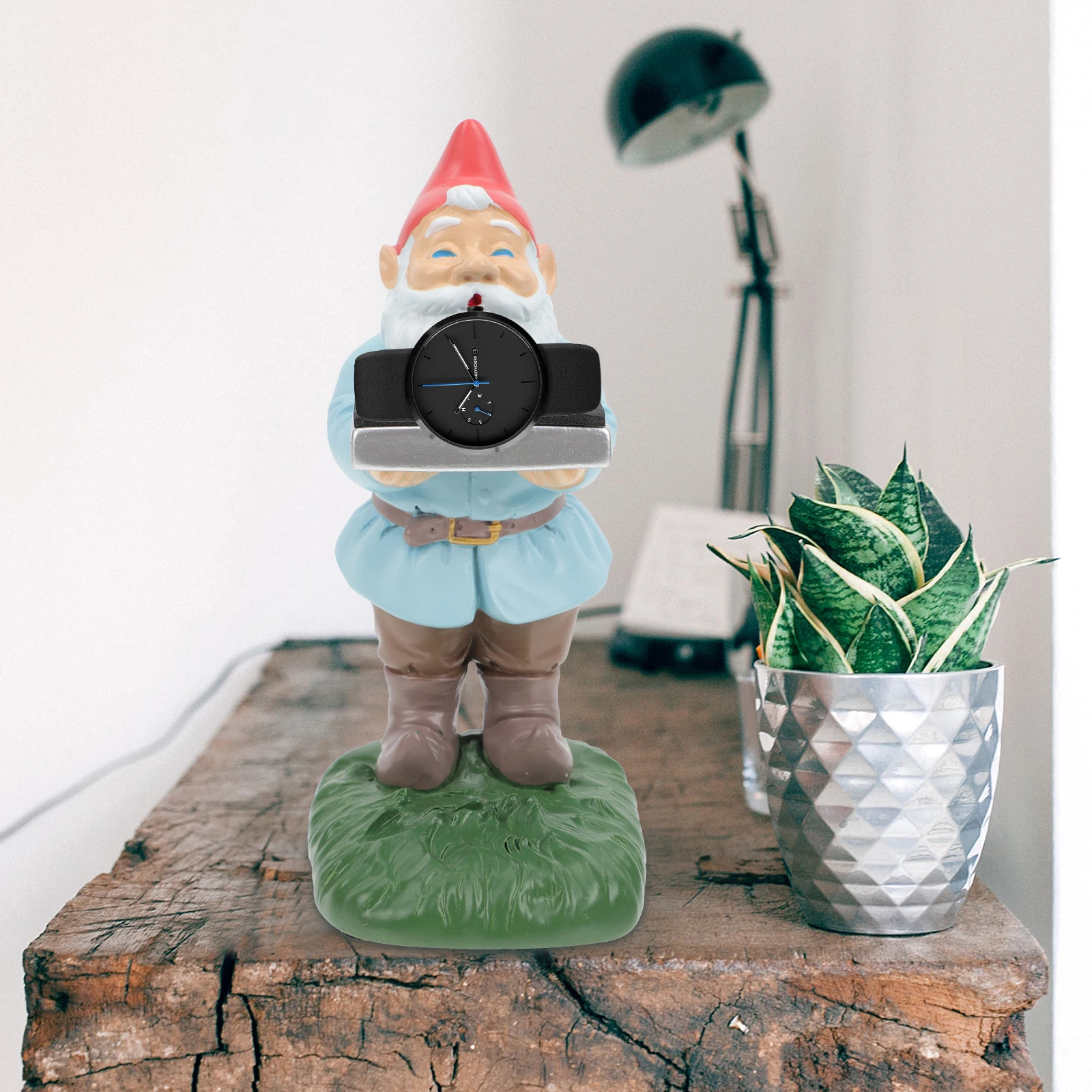 

s Resin Gnome Watch Stand Display Rack for Jewelry Storage Desktop Decor Craft nament Mini Model Home Accessories