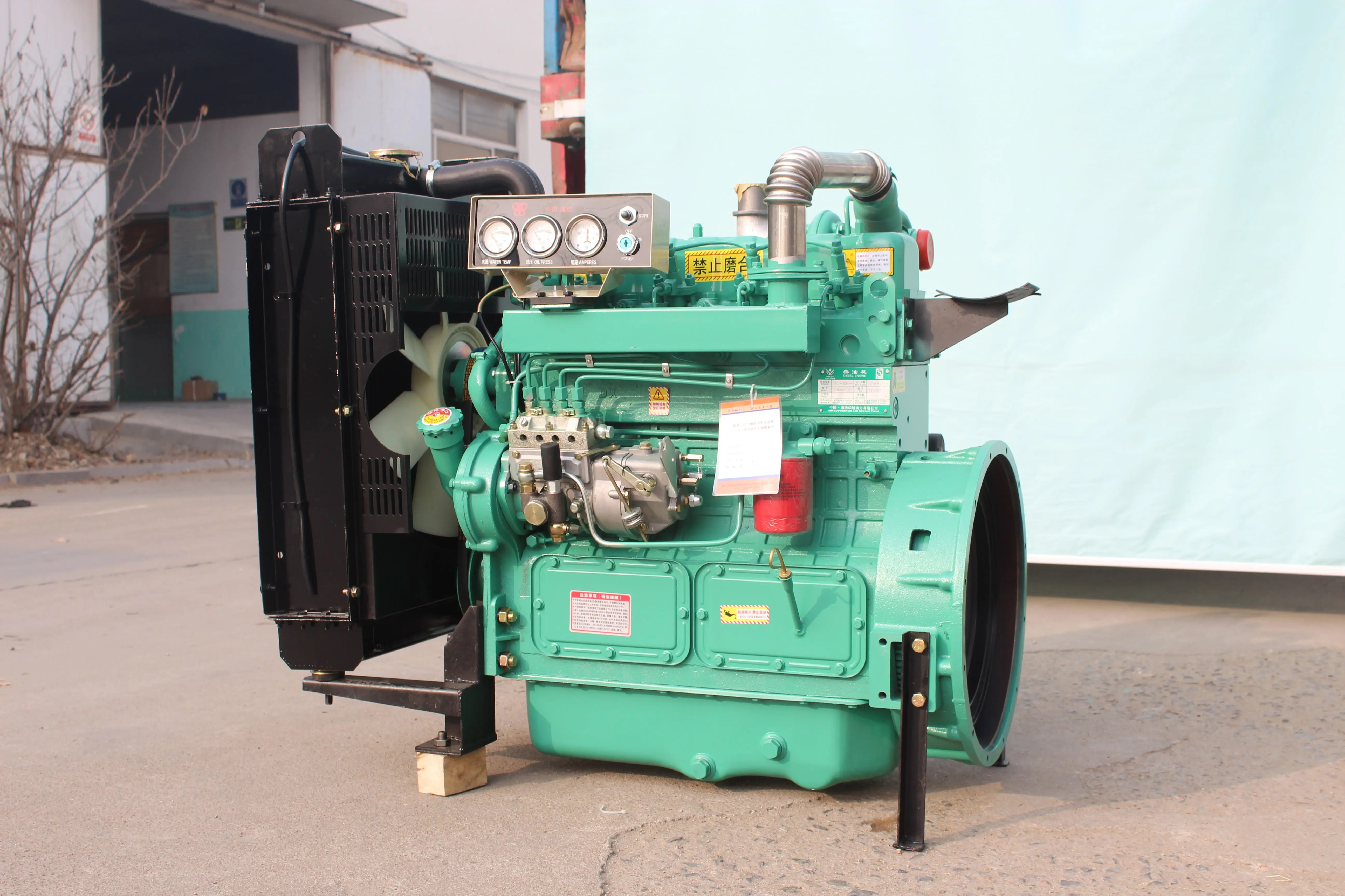 Weifang Ricardo 56Kw 76Hp 4 cylinder water cooled diesel engine ZH4105ZD for 50kw diesel generator set