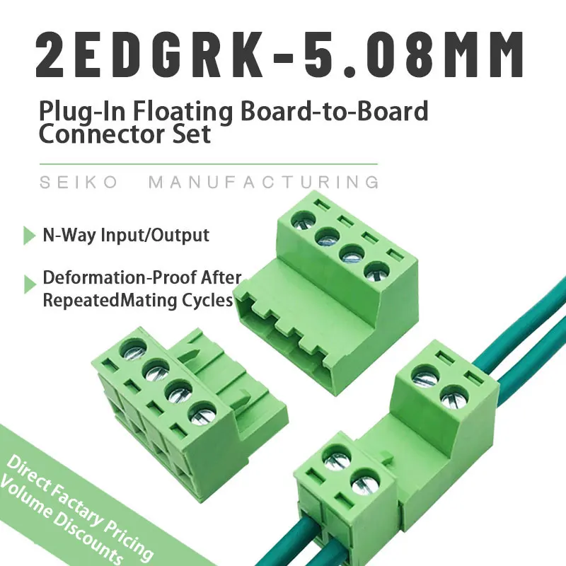 Industrial Terminal Block 5.08mm/Screw Clamp 300V 10A/PA66 Flame Retardant/Solderless Clamp /Lighting/Appliance/Aviation Use