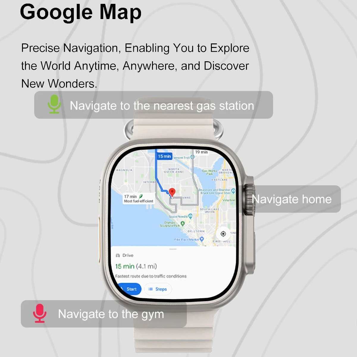 جديد DT Ultra 3 Pro Google Map NFC Smart Watch 32G ذاكرة موسيقى فيديو بلوتوث مكالمة مقاومة للماء ساعة ذكية لنظام Android iOS #2