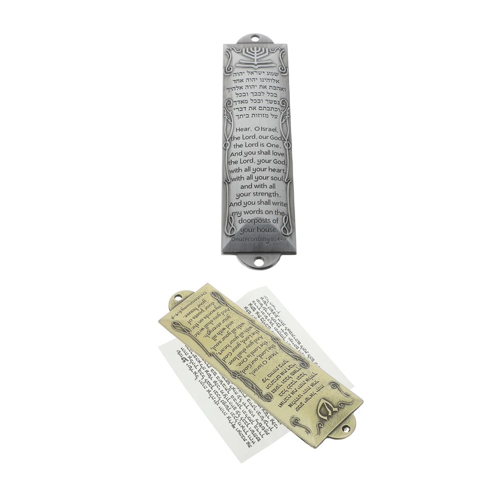 

Door Post Holy Scroll Hanging Decoration Mezuzah Judaica Zinc Alloy Hebrew Scripture Religious Gatepost Craft Metal Retro Design