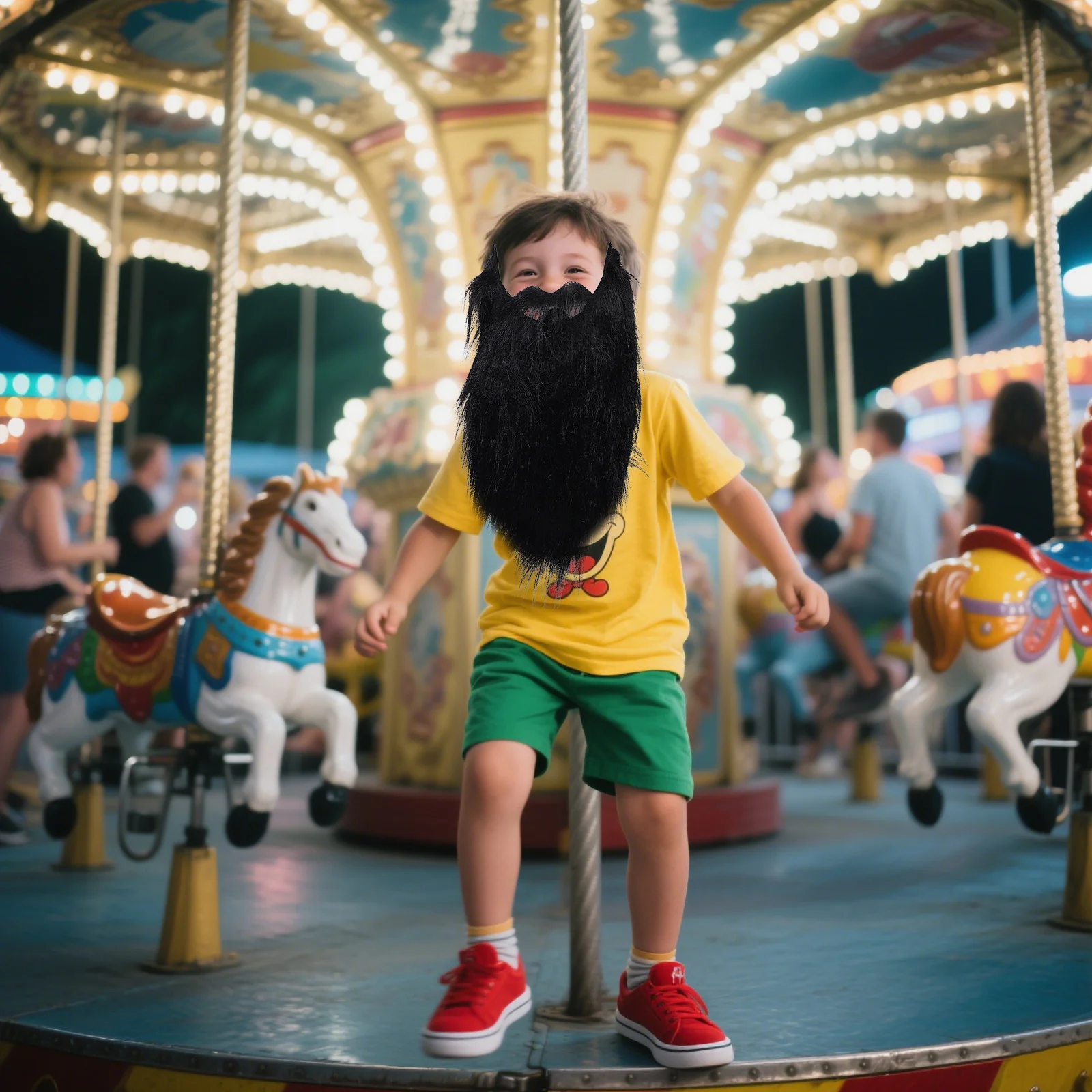 Barba falsa realista, disfraz de pelo Facial blanco, suministros para fiesta de Halloween, bigote para anciano, accesorio de broma divertido, 3 uds.
