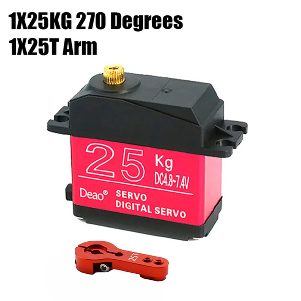 SONGYI Digitales Servo mit hohem Drehmoment, wasserdicht, 20 kg, 25 kg, 30 kg, 35 kg, Servo, 180 Grad, 270 Grad, Metallgetriebe, 25 Zähne, mechanischer RC-LKW-Arm 3