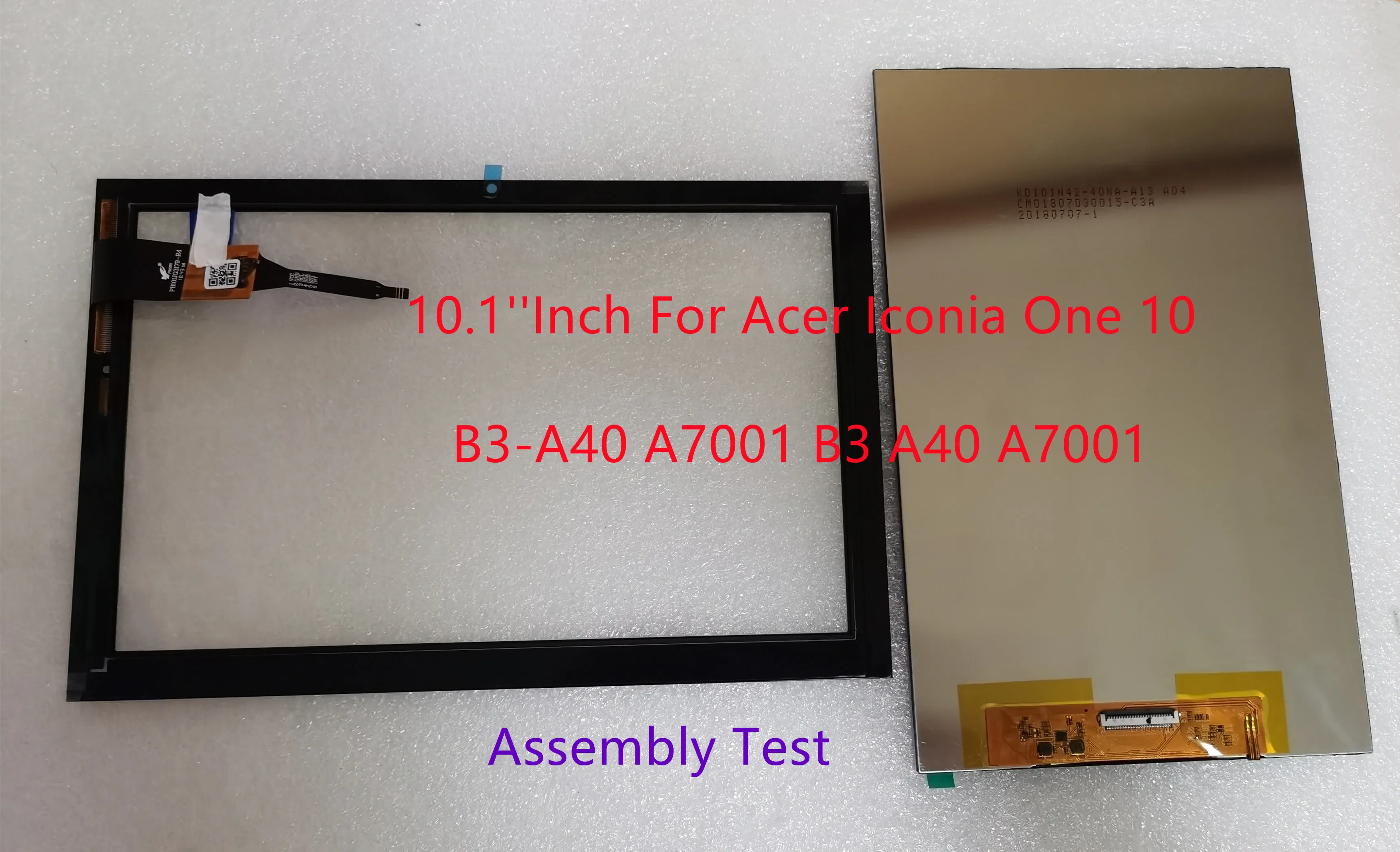 High quality 10.1''Inch For Acer Iconia One 10 B3-A40 A7001 B3 A40 A7001 LCD Display Screen+Touch Screen Digitizer Assembly Test