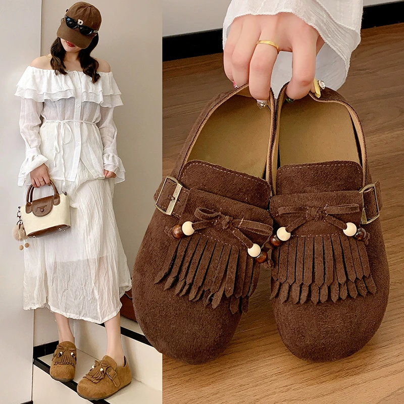 2025 New Simple High-quality Fashionable Shoes Womens Flats Spring Footwear Casual Round Toe Comfortable Shoes Женская Обувь