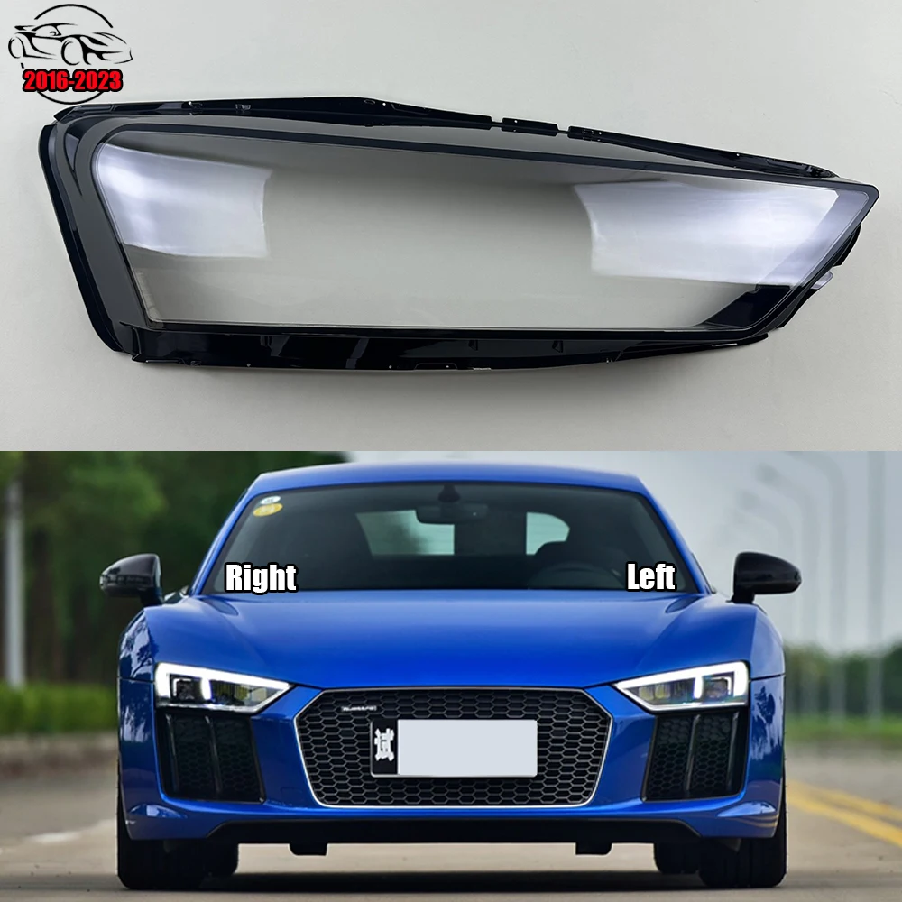 

For Audi R8 2016-2023 Front Headlight Cover Transparent Shade Lamp Headlamp Shell Plexiglass Replace Original Lampshade