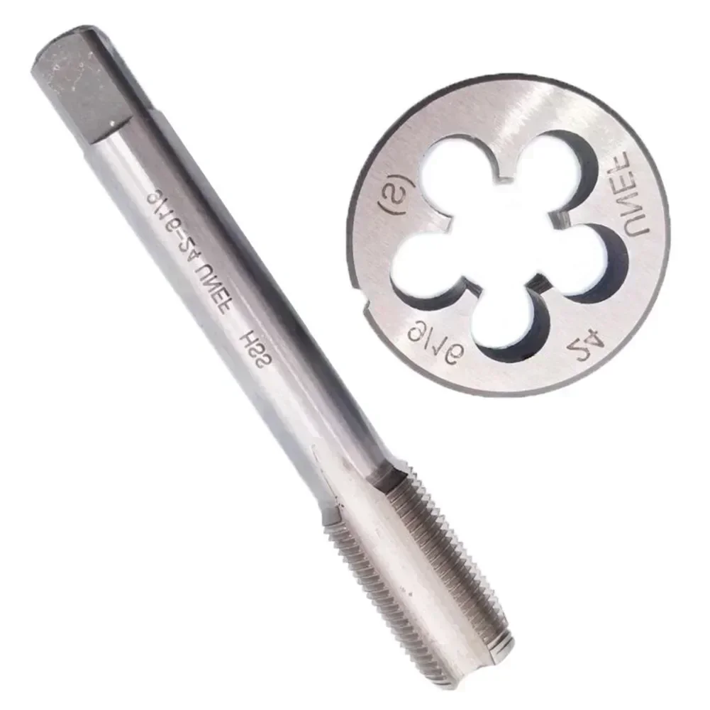 

HSS 9/16-24 UNEF Tap 90mm & 9/16-24 UNEF Die 38mm Right Hand High Speed Steel For Household Supplies Cleaning Accessory