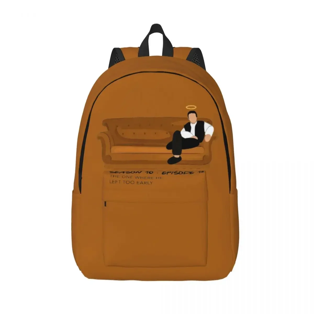 Matthew Perry Chandler Bing Season 10 Backpack for Men Women Cool High School Hiking Travel Daypack Laptop Computer Bags Sports