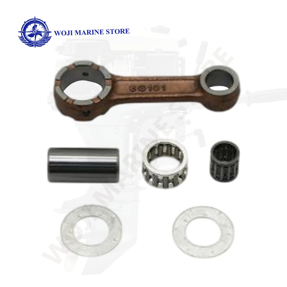 Outboard Engine Connecting Rod Assembly for Yamaha 2 Stroke 8HP F2 Model Crankshaft Connecting Rod 6G1-11651-00 6G1-11650-00