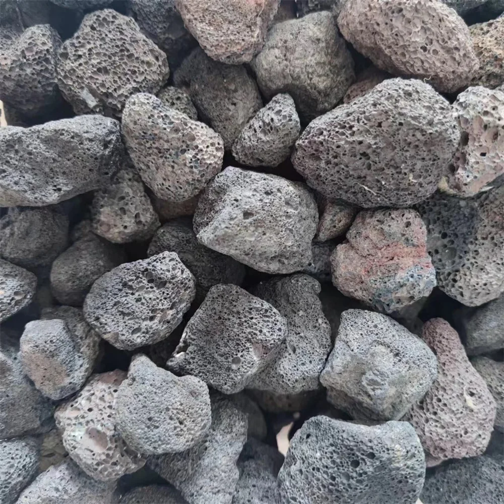 100g Natural Porous Red And Black Volcanic Rock Original Stone  Biological Balls Bio filter For Aquarium