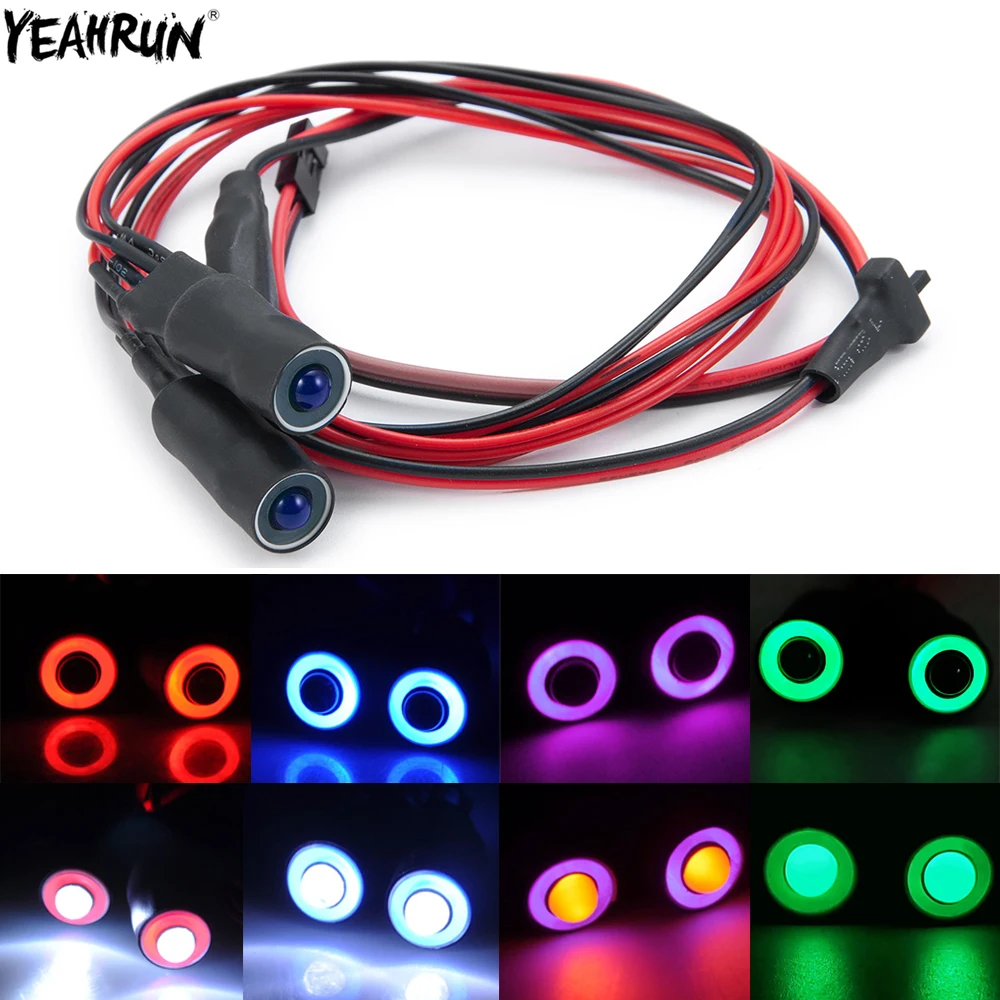 Yeahrun rc auto led licht engels augen scheinwerfer 10mm für antike rc rock crawler axial scx10 dekorations teile