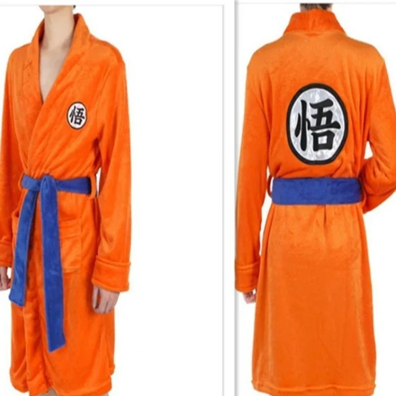 Dragon Ball Anime Son Goku Badjas Pyjama Vrouw Man Thuis Kleding Cartoon Zacht Los Warm Herfst en Winter Verjaardag Kerstcadeau