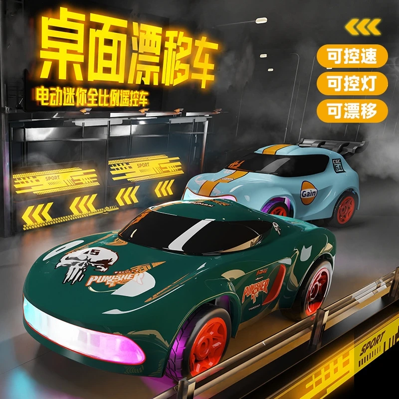 

2.4G 4WD High Speed Mini RC Remote Control Drift Racing Car Toy with Cool LED Lights Desktop Drift Cars for Boys Girls Kids Gift