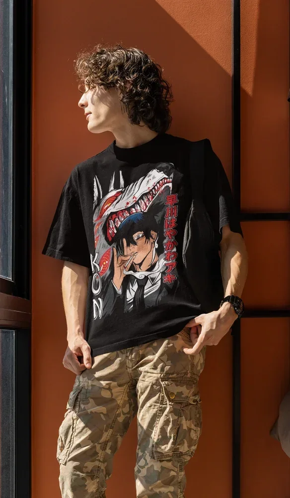 Aki Hayakawa Kon Denji Makima Chainsaw Devil Anime T Shirt Anime T-Shirt