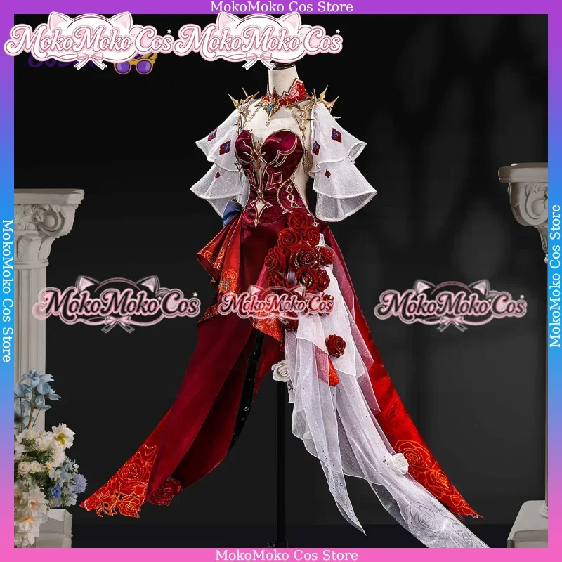 Game Naraka Bladepoint Viper Ning Cosplay Costume Sexy Rose Red Dress Halloween Carnival Party Christmas Playrole Clothes Outfit