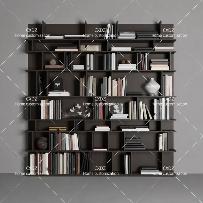 Solid Wood Bookshelf Wall Mounted Floor to Ceiling Bookcase Creative Study Shelf Full Wall Decorative Cabinet Free Shipping