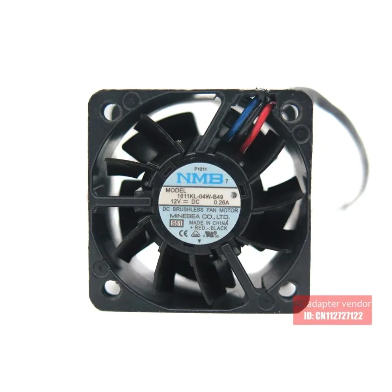 JFG ForNMB 1611KL-04W-B49 4CM 12V 4028 0.26A 3 Wire Server Cooling Fan
