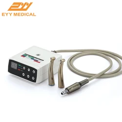 EYY Dental Brushless Electric Motor LED Mircomotor 1:5/1:1 Fiber Optic Contra Angle Low Speed Handpiece Dentist Lab Equipment