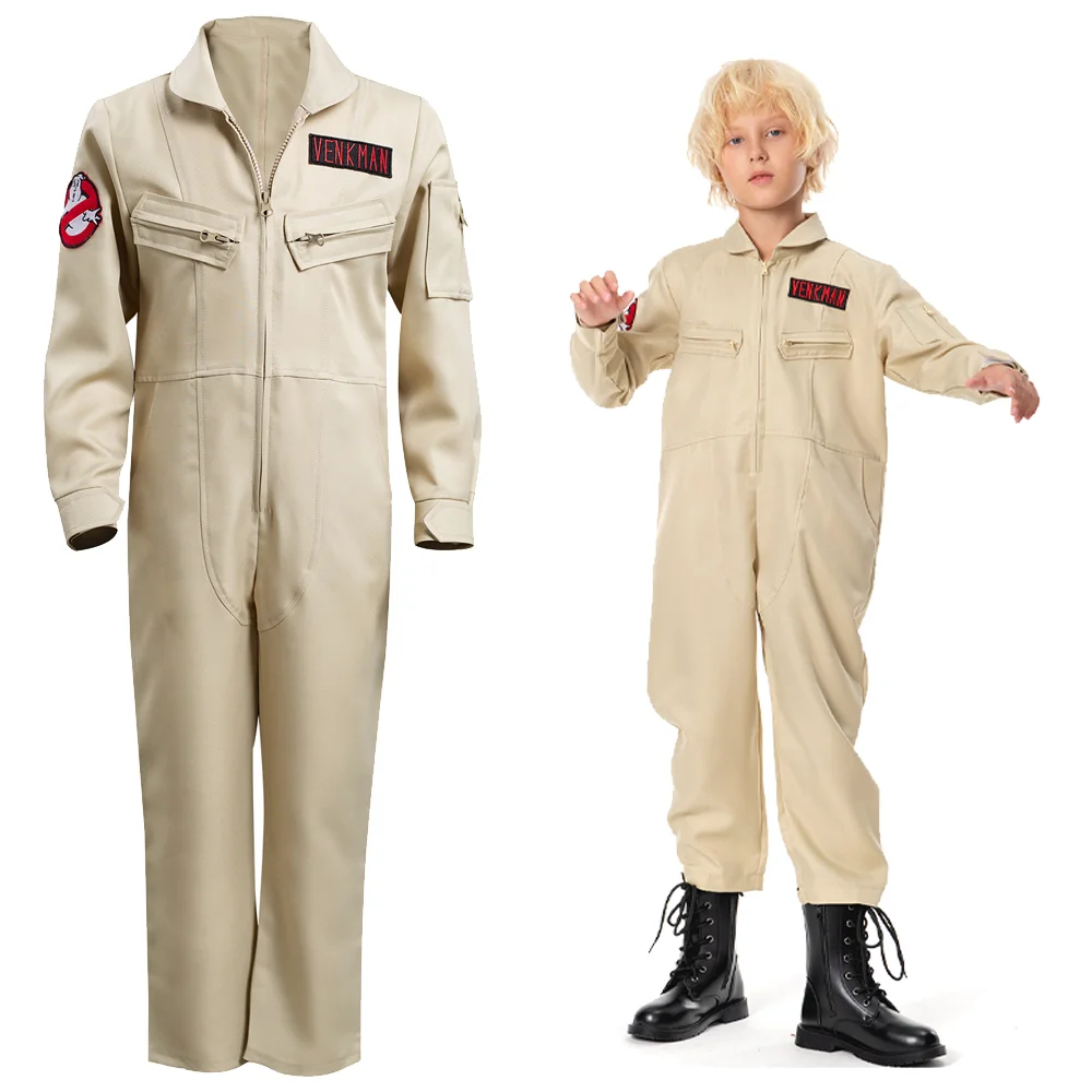 Kids Ghost Cosplay Costume Jumpsuit Outfits Uniform Fantasia Outfit Halloween Carnival Disguise Suit for Children