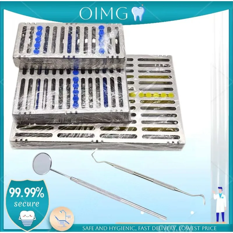

S/M/L Dental Sterilization Rack Surgical Autoclavable Sterilization Box Dental Cassette File Burs Disinfection Tray Lab Tools