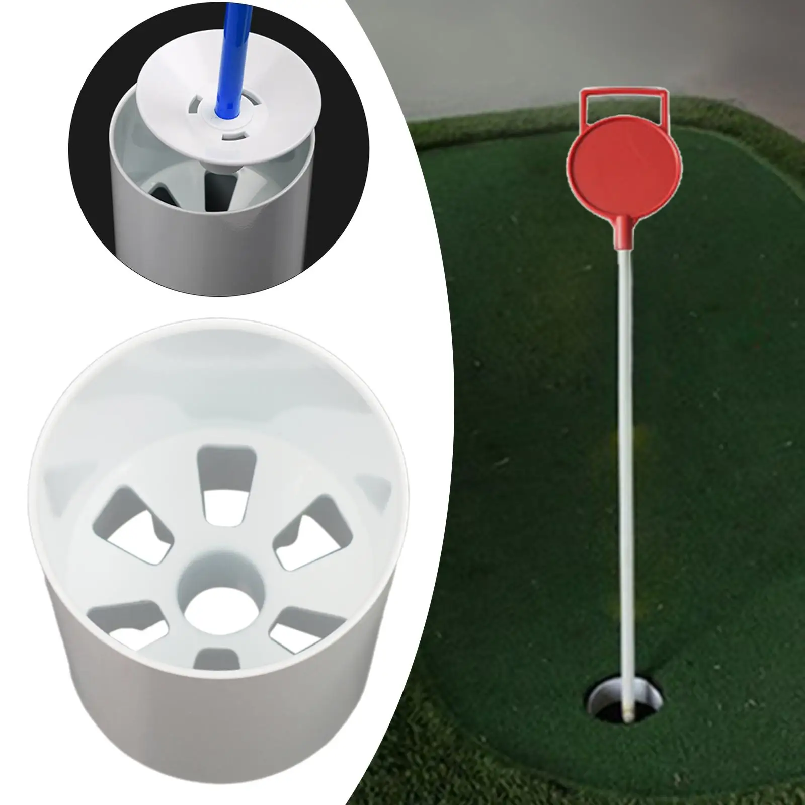 

Golf Hole Cup Putting Green Hole Metal Diameter 4 1/4 Inches White Golf Accessories Golf Putter Practice Hole for Yard Garden