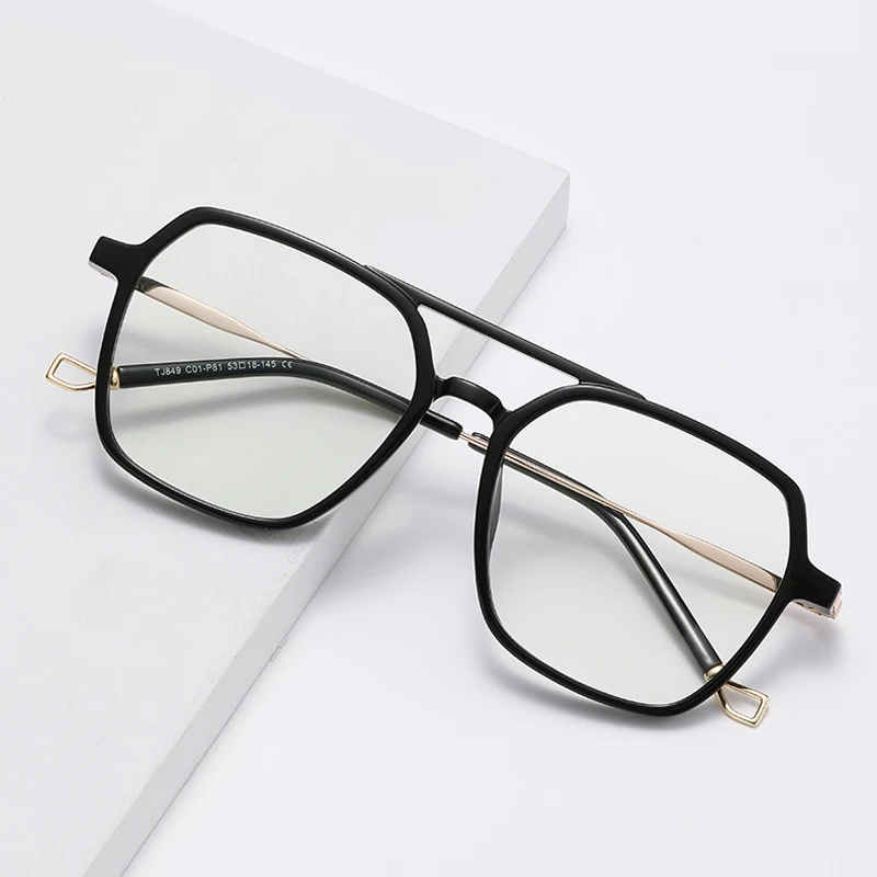 Fashion Computer Blue Blocking Light Glasses Women Eyeglasses Frame Transparent Opticos Para Mujer Square Anti-blue Glasses Men