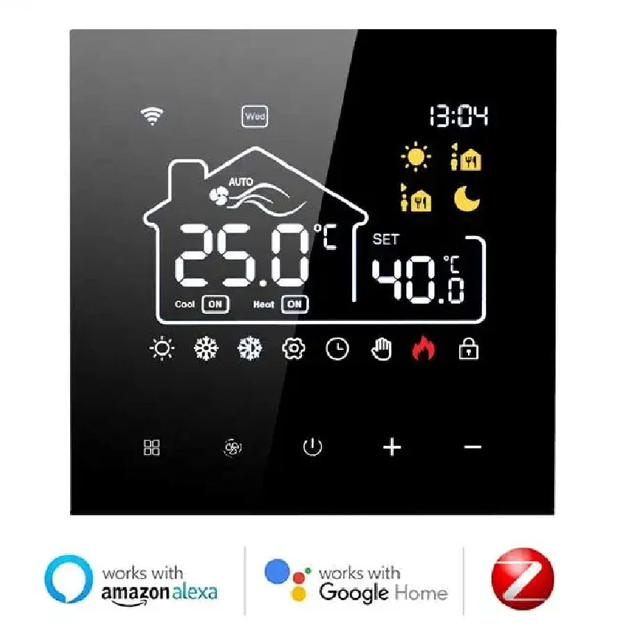

Smart ME82F Кондиционер и подогрев пола, встроенный термостат, зеркальный экран для Alice Alexa Google Home