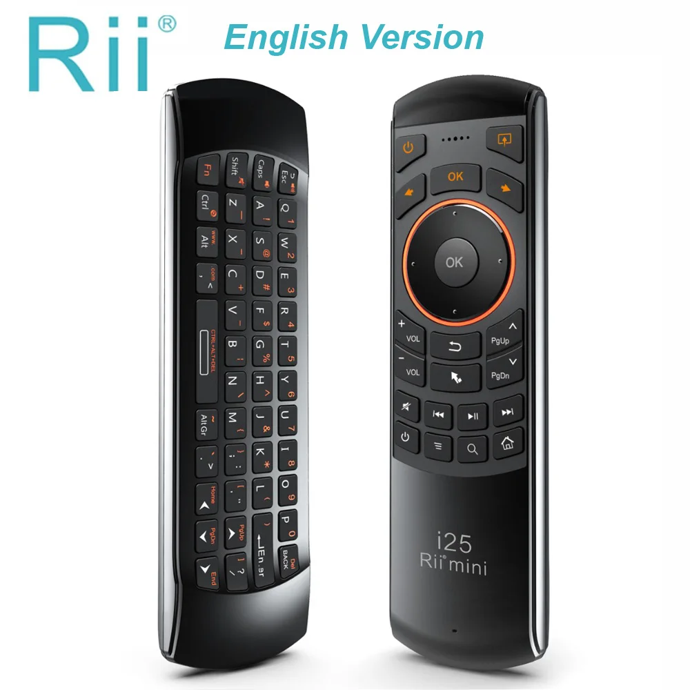 Rii i25 2.4G Mini bezprzewodowa mysz powietrzna z pilotem na podczerwień PC Teclado na Tablet inteligentna TV, pudełko z systemem Android