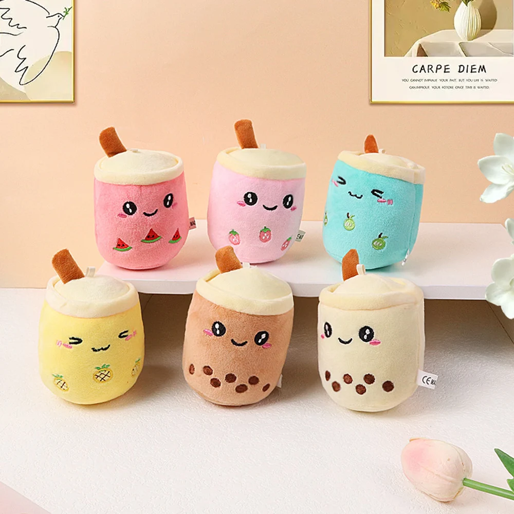 1 stks Bubble Tea Knuffels Kawaii Fruit Melk Thee Ontwerp Kids Gevulde Pop Zacht Kussen Verjaardagscadeau voor Vriendin