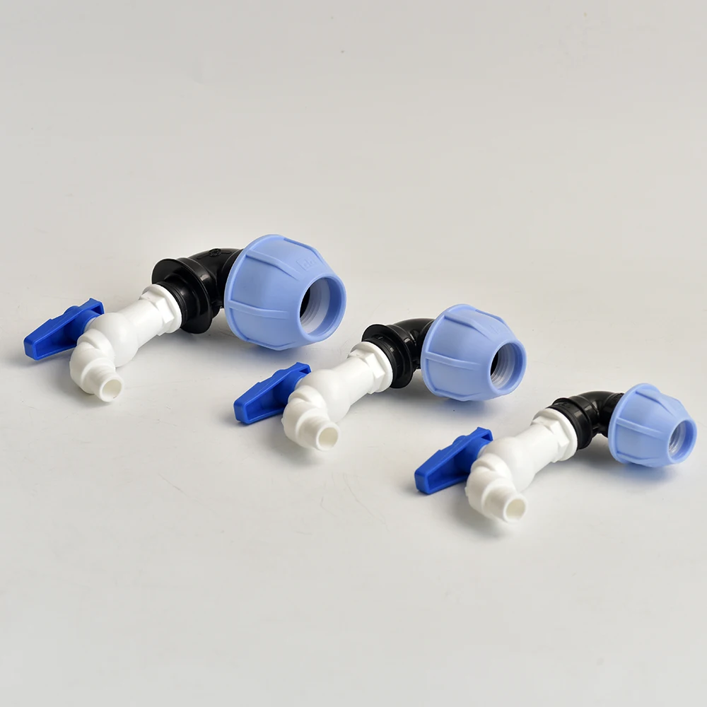 DN15 DN20 DN25mm PE PVC Pipe Quick Elbow Connector Pipe 90 Degrees Fast Locked Joint Garden Water Coupling Fittings 1Pc