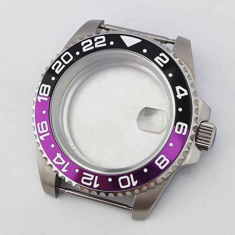 40MM case NH35 case 316L stainless steel sapphire glass waterproof case watch parts replacement accessories NH35 watch case